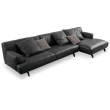 new modern l shape ready made black leather sofa covers furniture